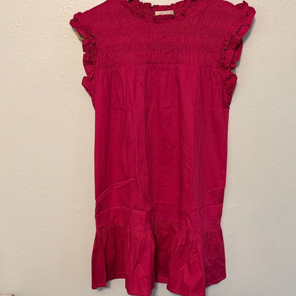 Ruffled Pink Sleeveless Top